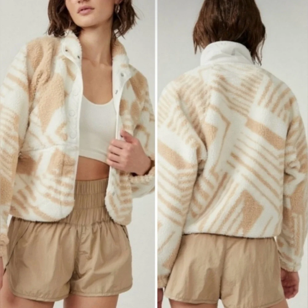 NWT Free People Movement Rocky Ridge Fleece Jacket - Snow - Picture 5 of 16
